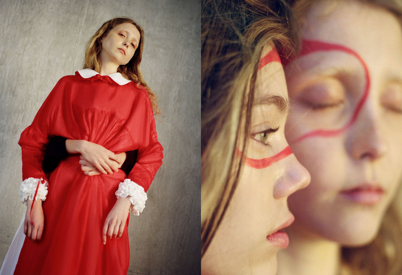 Franny wears white shirt CECILIE BAHNSEN red shirt MASHAEL ALRAJHI