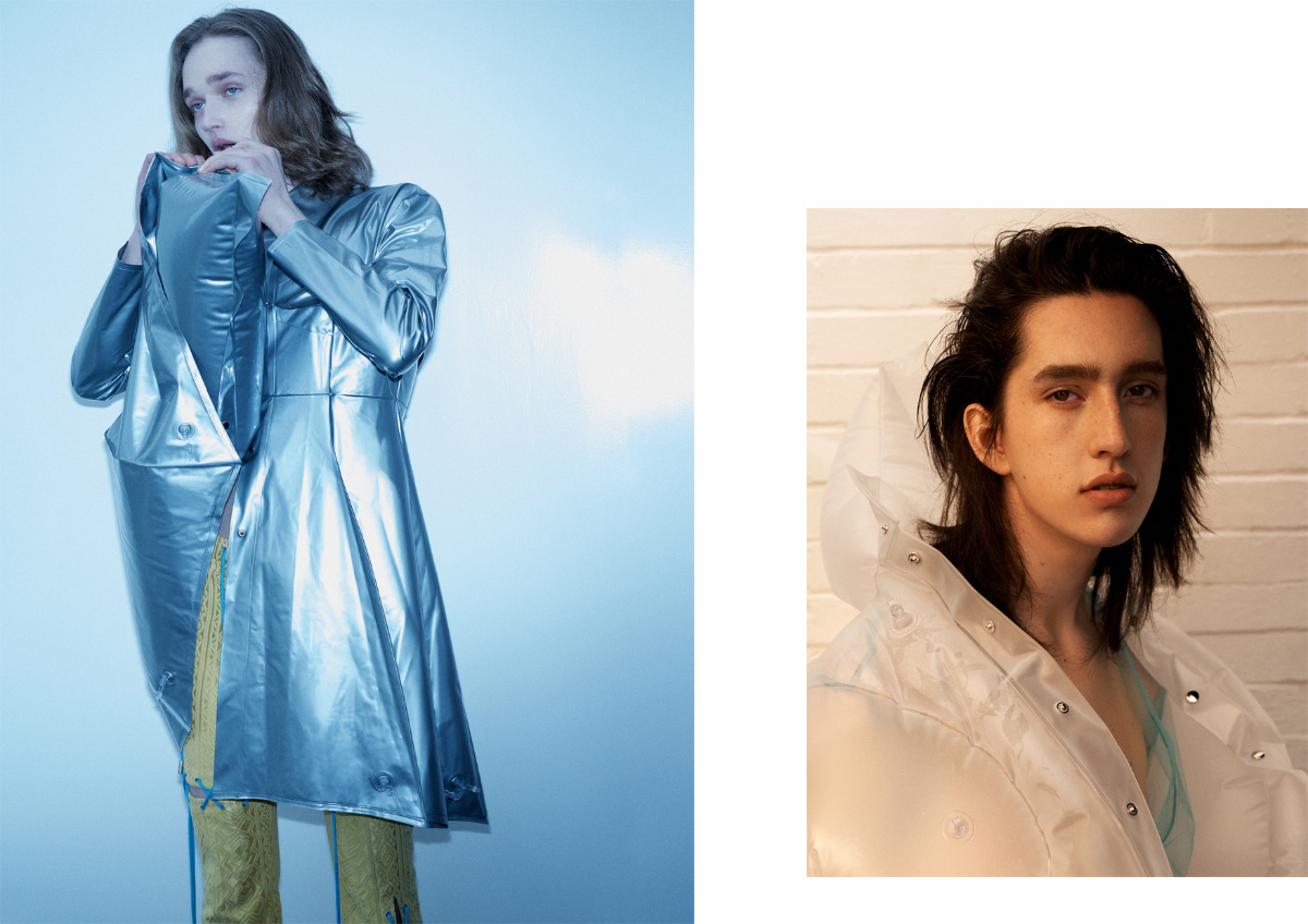 jacket MICHIKO KOSHINO pants ANGEL CHEN . transparent top J JS LEE jacket MICHIKO KOSHINO