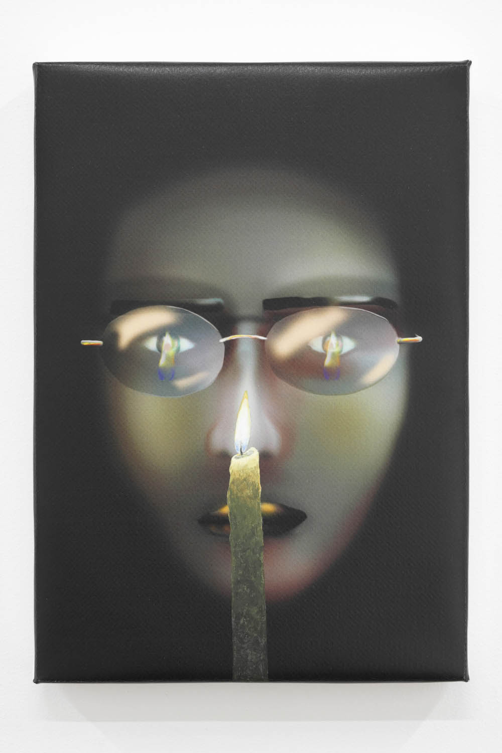 Candlelight, 2017, Acrylic and ink on PVC, 30 x 21 cm (in collaboration with Louisa Gagliardi)