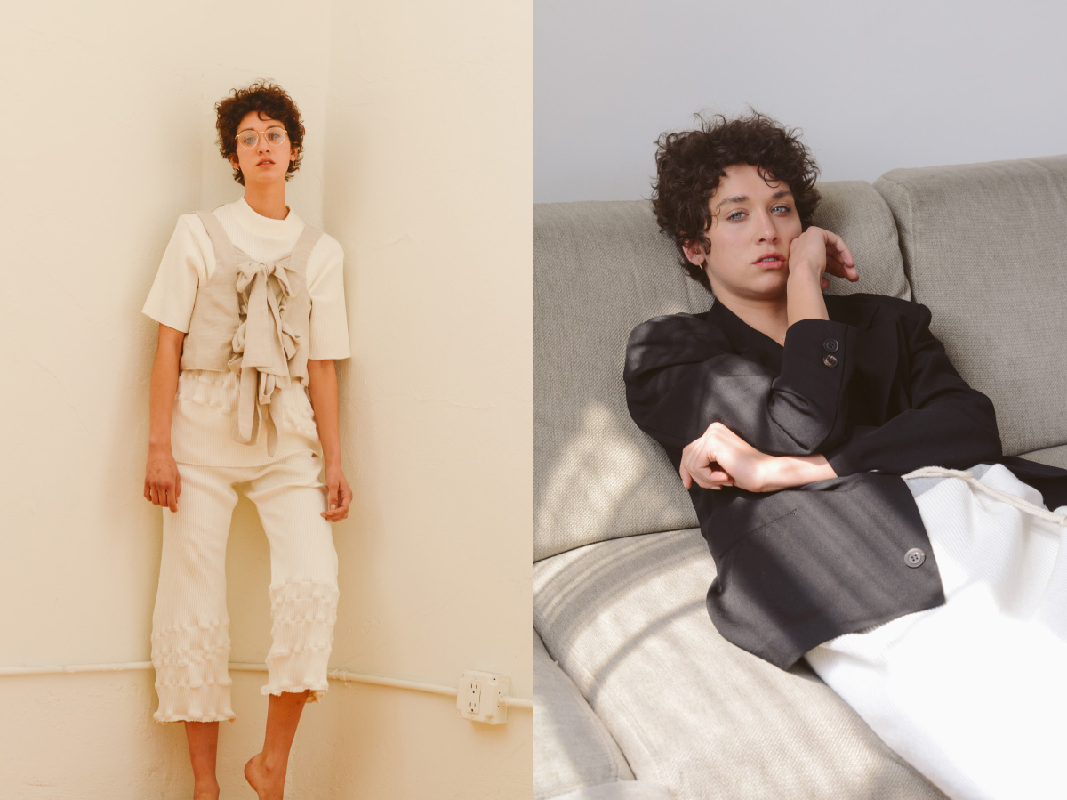 all garments DESIREEKLEIN . blazer YOHJI YAMAMOTO skirt DESIREEKLEIN