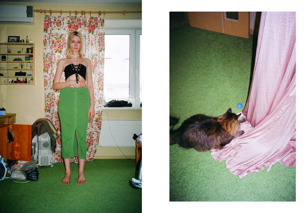 skirt FANTASY corset ZARA earrings JUSTINE CLENQUET . dress OLYA KOSTERINA
