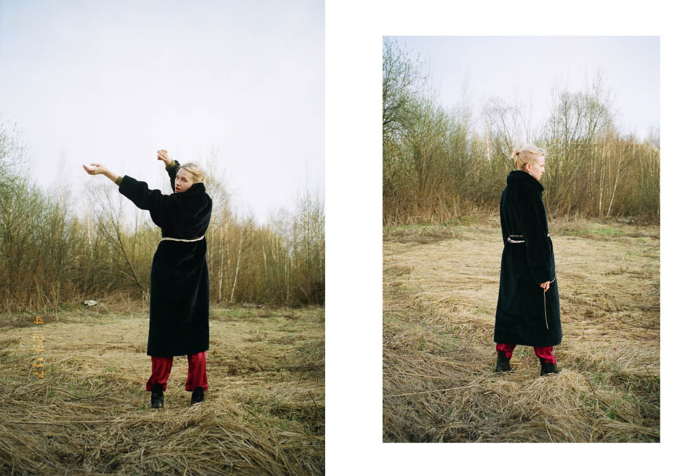 pants STYLIST'S OWN fur coat VINTAGE shoes RALPH LAUREN