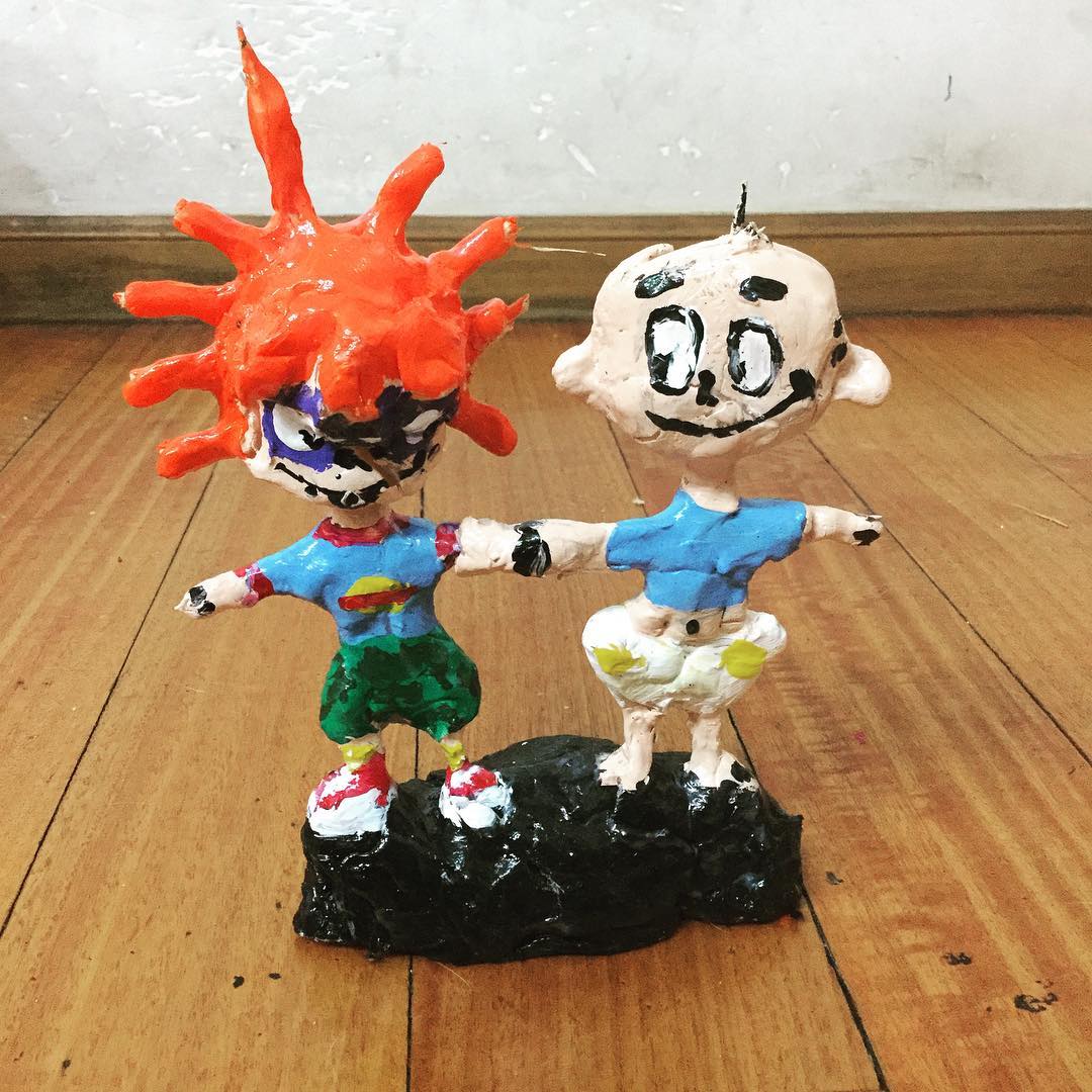 My sculpture of Tommy and Chuckie- The classic Rugrats!