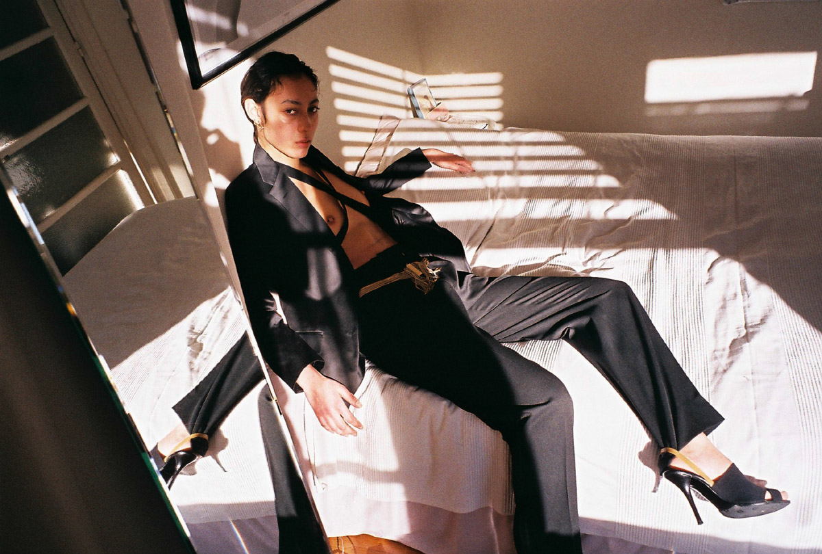 blazer, belt and sandals HELMUT LANG at ENDYMA.com Archives pants SAINT LAURENT