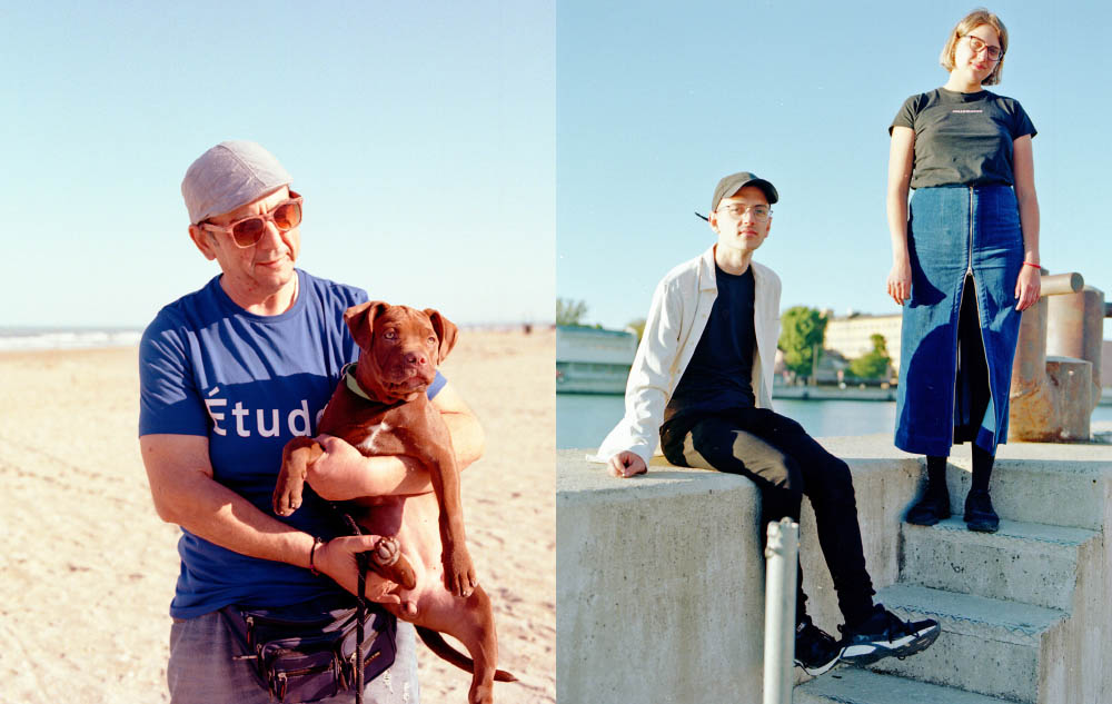 Andrea wears t-shirt ETUDES . Luca and Eleonora wears shirt OUR LEGACY and skirt ECKHAUS LATTA