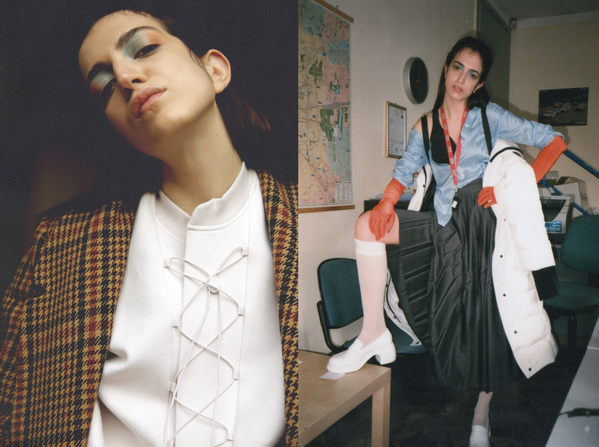 sweater COTTWEILER FOR REEBOK coat JUCCA . sports bra REEBOK shirt LUCIO VANOTTI skirt GABRIELE COLANGELO down jacket CANADA GOOSE gloves ANTEPRIMA shoes CAMPER