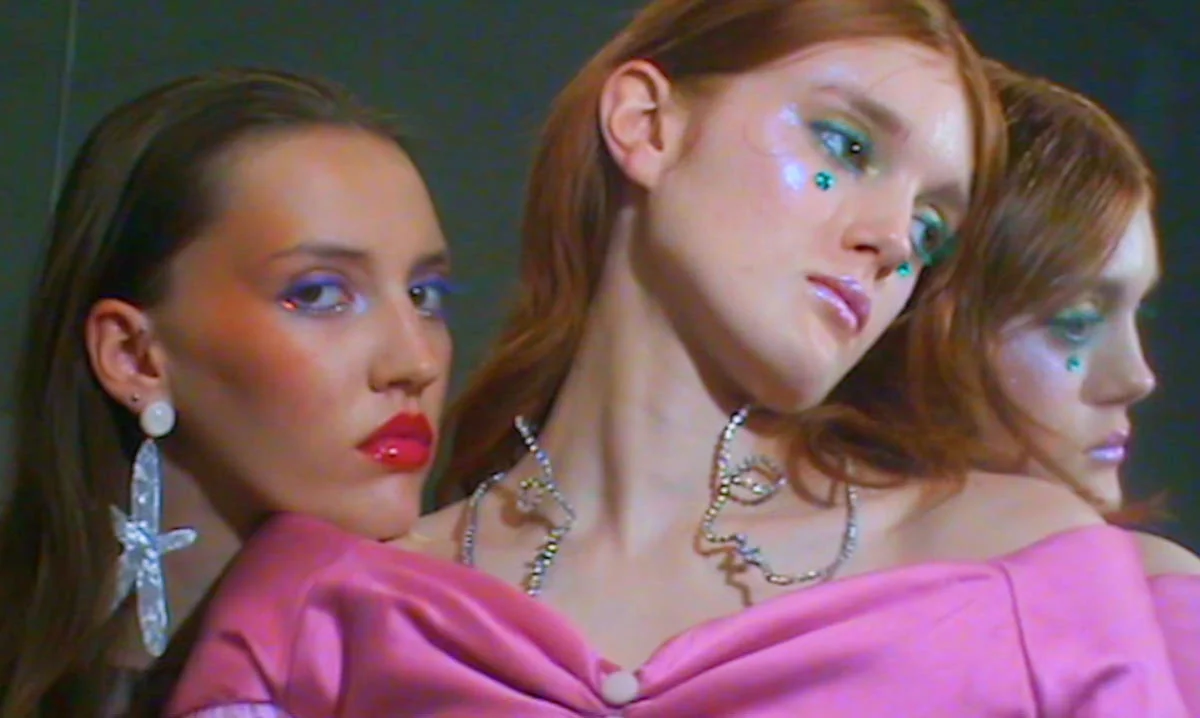 Louise wears earrings STYLISTS’S OWN . Emilie wears top and skirt MIETIS necklace VIBE HARSLOF x ASM