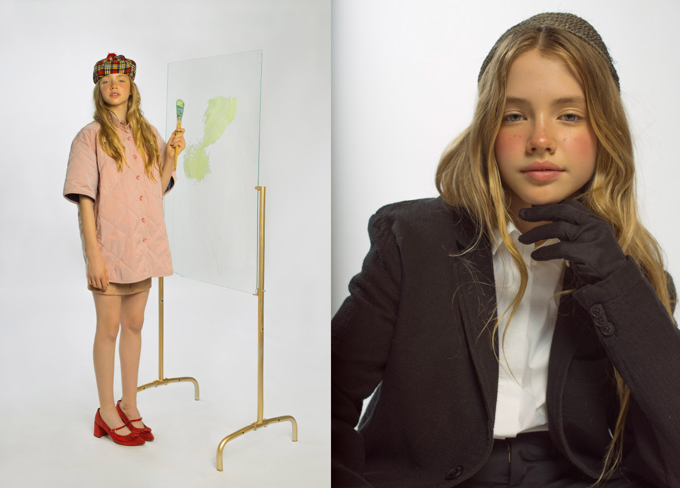 jacket MANEMANE shoes KLING skirt and hat STYLIST ’ S OWN . jacket LOREAK shorts PULL AND BEAR gloves and shirt STYLIST ’ S OWN