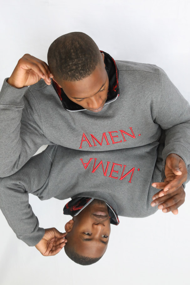 turtleneck jumper XANDER ZHOU amen sweatshirt QASIMI trousers ISSEY MIYAKE