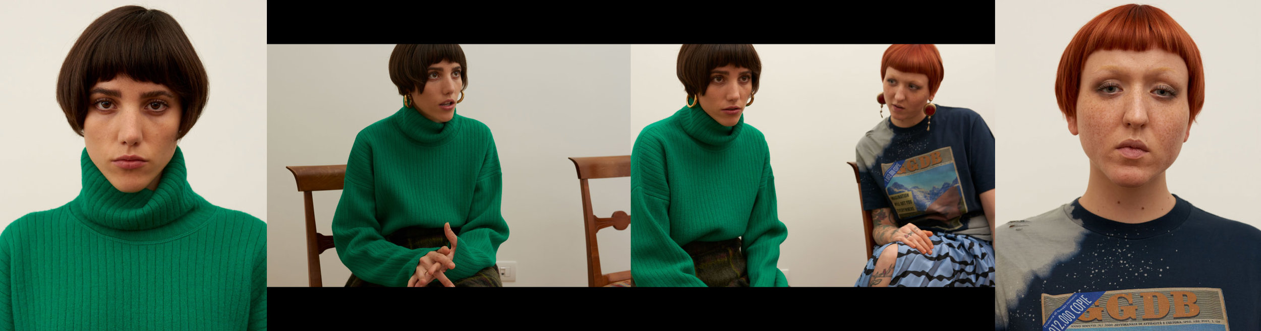 turtleneck sweater AMI skirt MARIOS accessories VINTAGE and skirt VICTORIA BECKAM t-shirt GOLDEN GOOSE DELUXE BRAND accessories STYLIST’S OWN