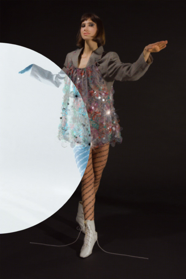 dress GIORGIO ARMANI blazer MIU MIU tights WOLFORD shoes VINTAGE VIA WOLFMICH