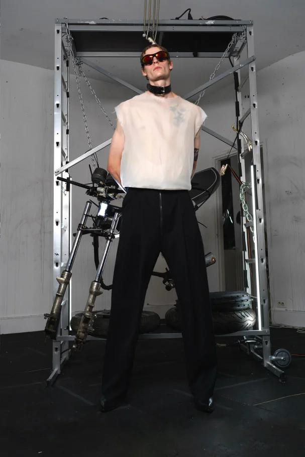 Motorcycle, 2018. Installation part of Ex-Infinitas SS19 presentation set. Various materials, variable dimensions (photo Fabien Montique)