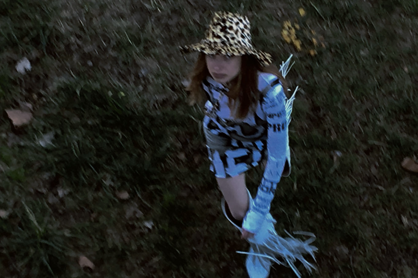 dress HYUN MI NIELSEN top MOOHONG hat STYLIST’S OWN boots NEITH NYER