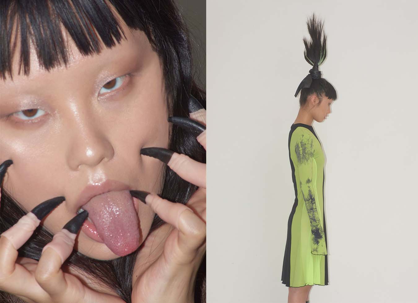dress ACNE STUDIOS nails STYLIST'S OWN . dress LAFORMELA belt GUCCI