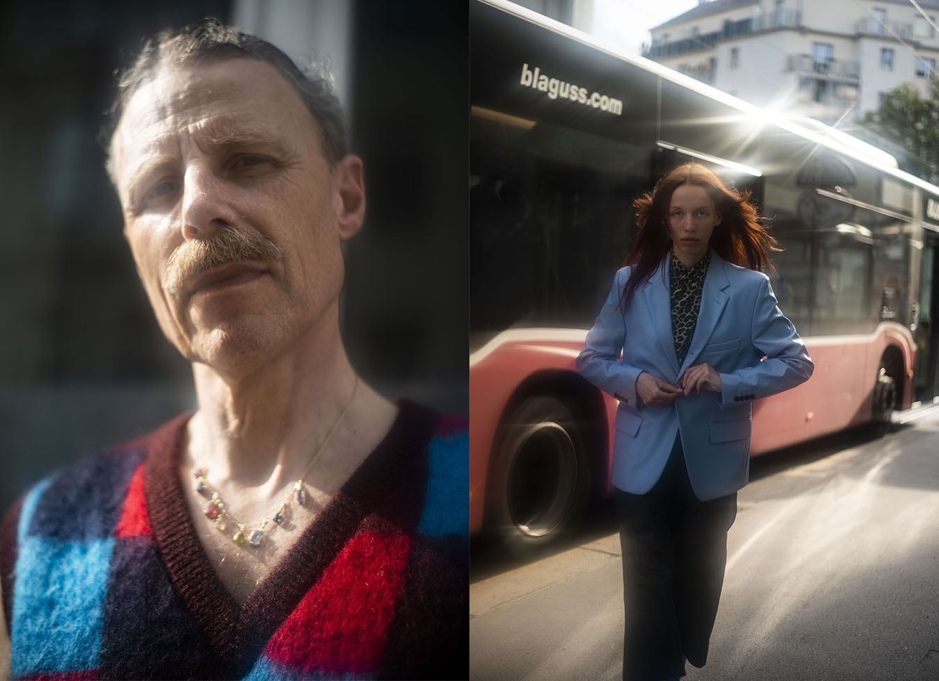 slipover ARTHUR ARBESSER necklace PRIVATE. blazer WENDY JIM body ARCHIVE PETAR PETROV trousers FEDERICO PROTTO