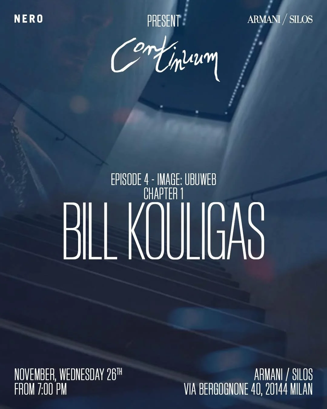 Continuum: Bill Kouligas at Armani Silos