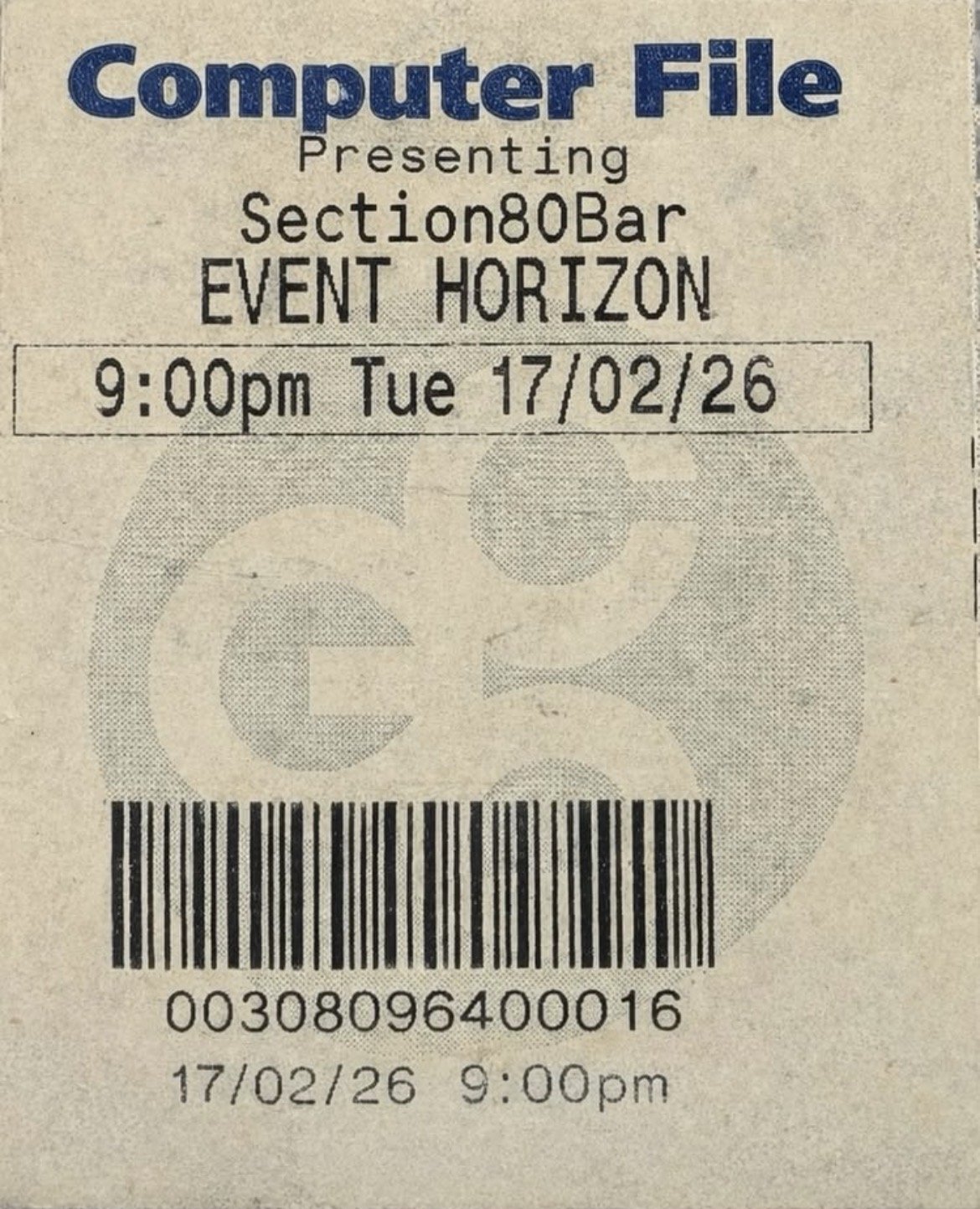 Computer File: Event Horizon