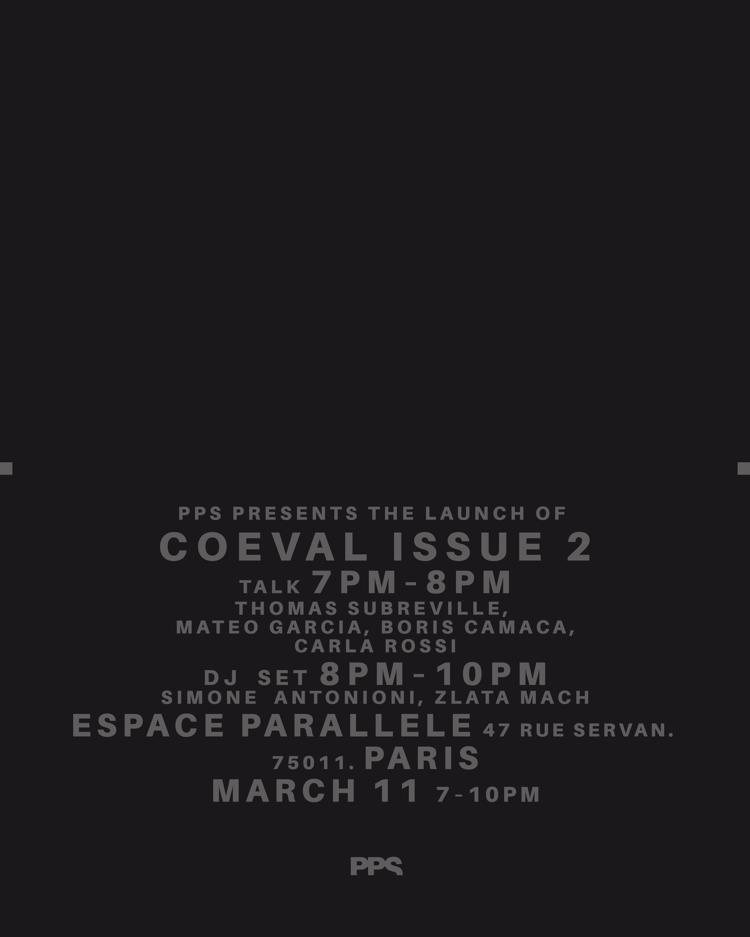 COEVAL Issue 2 Launch