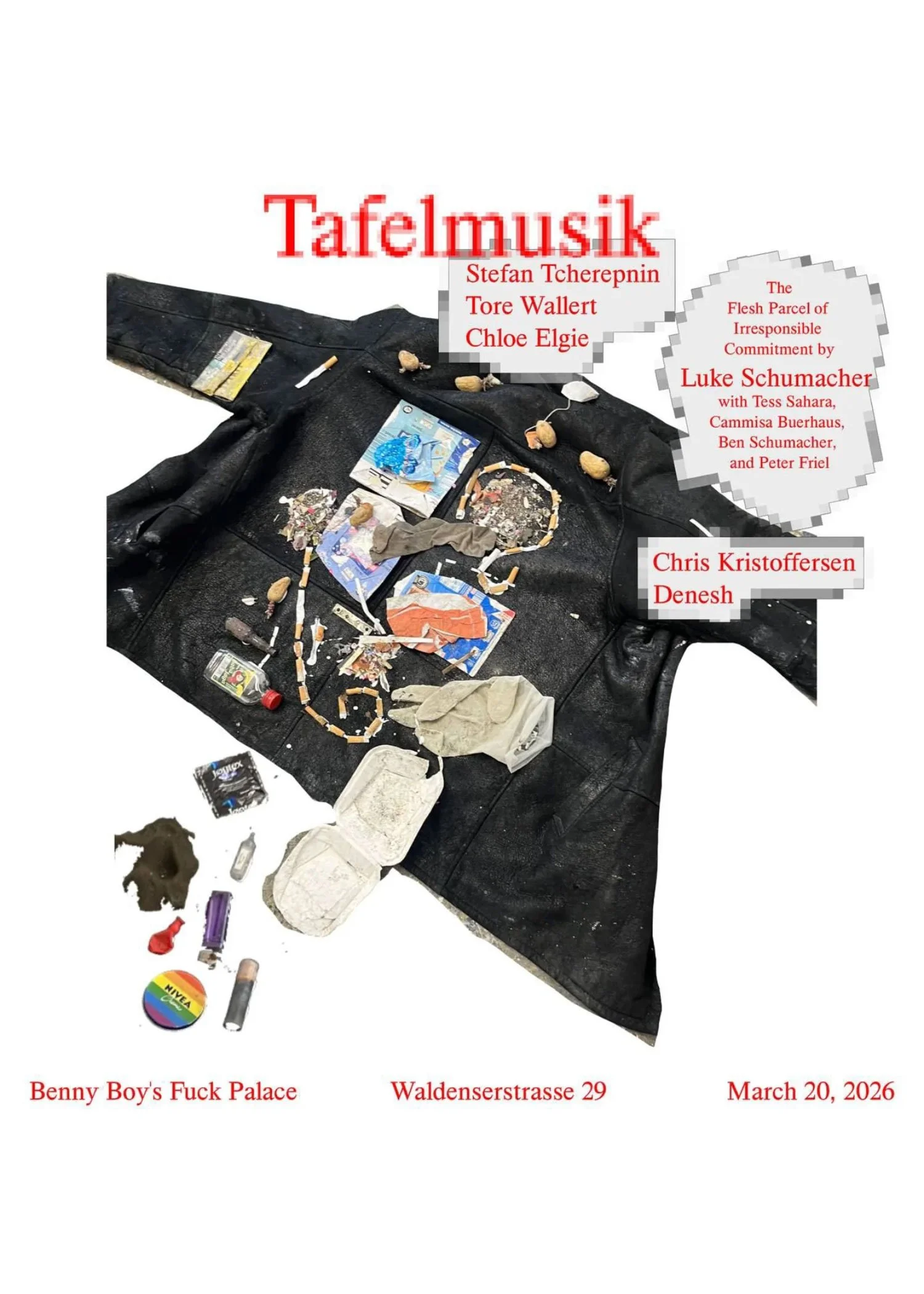 Tafelmusik: Stefan Tcherepnin, Tore Wallert, Chloe Elgie