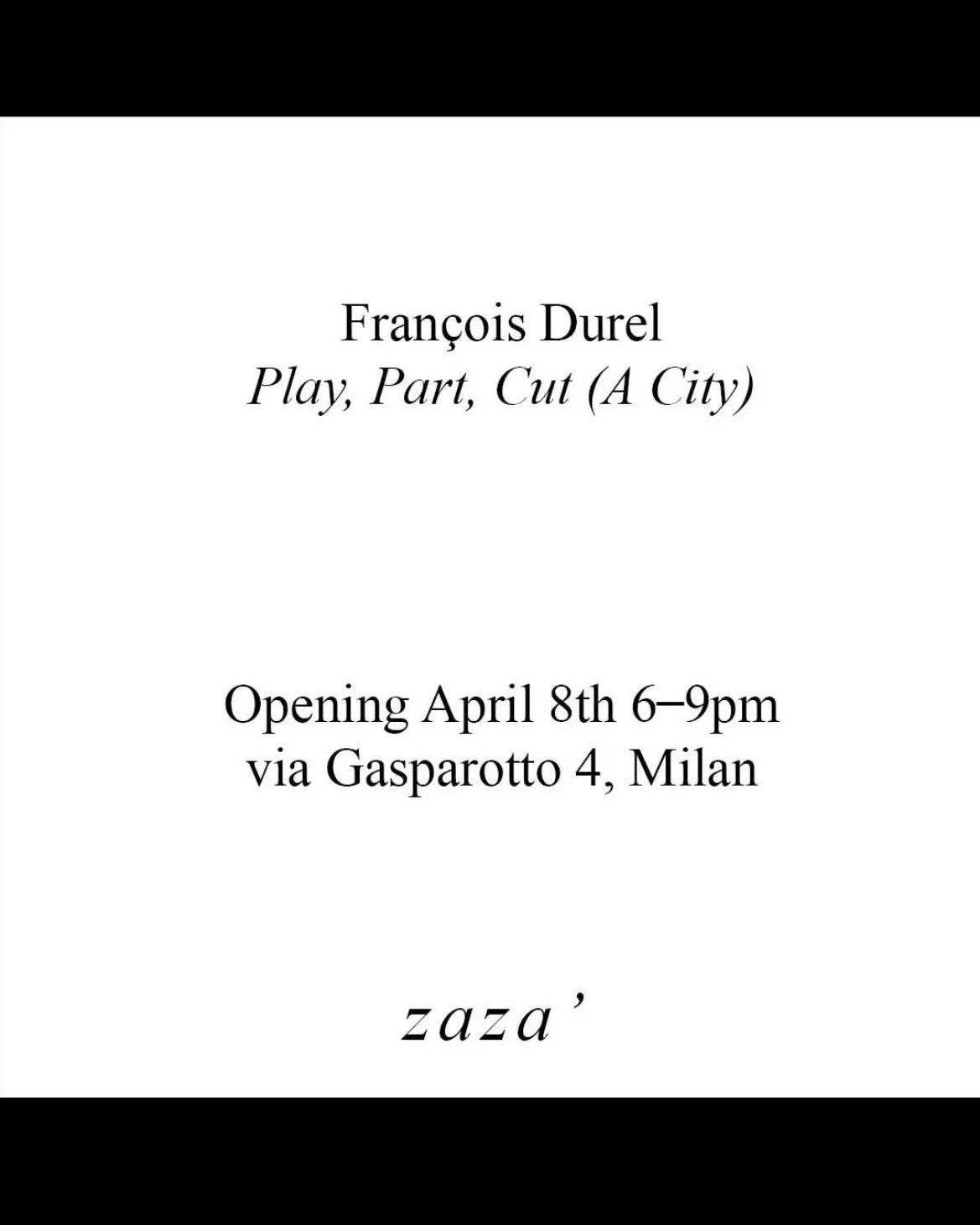 Play, Part, Cut (A City)