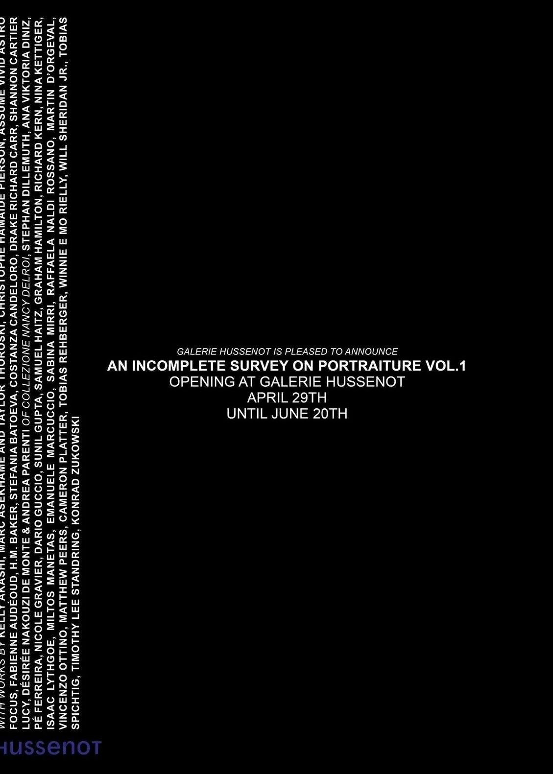 An Incomplete Survey on Portraiture. Vol. 1