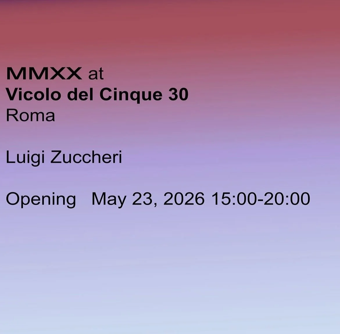 MMXX at Vicolo del Cinque 30