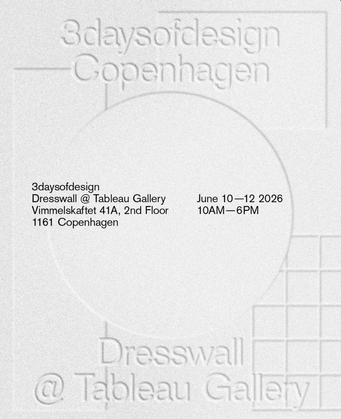 Dresswall at TABLEAU Gallery