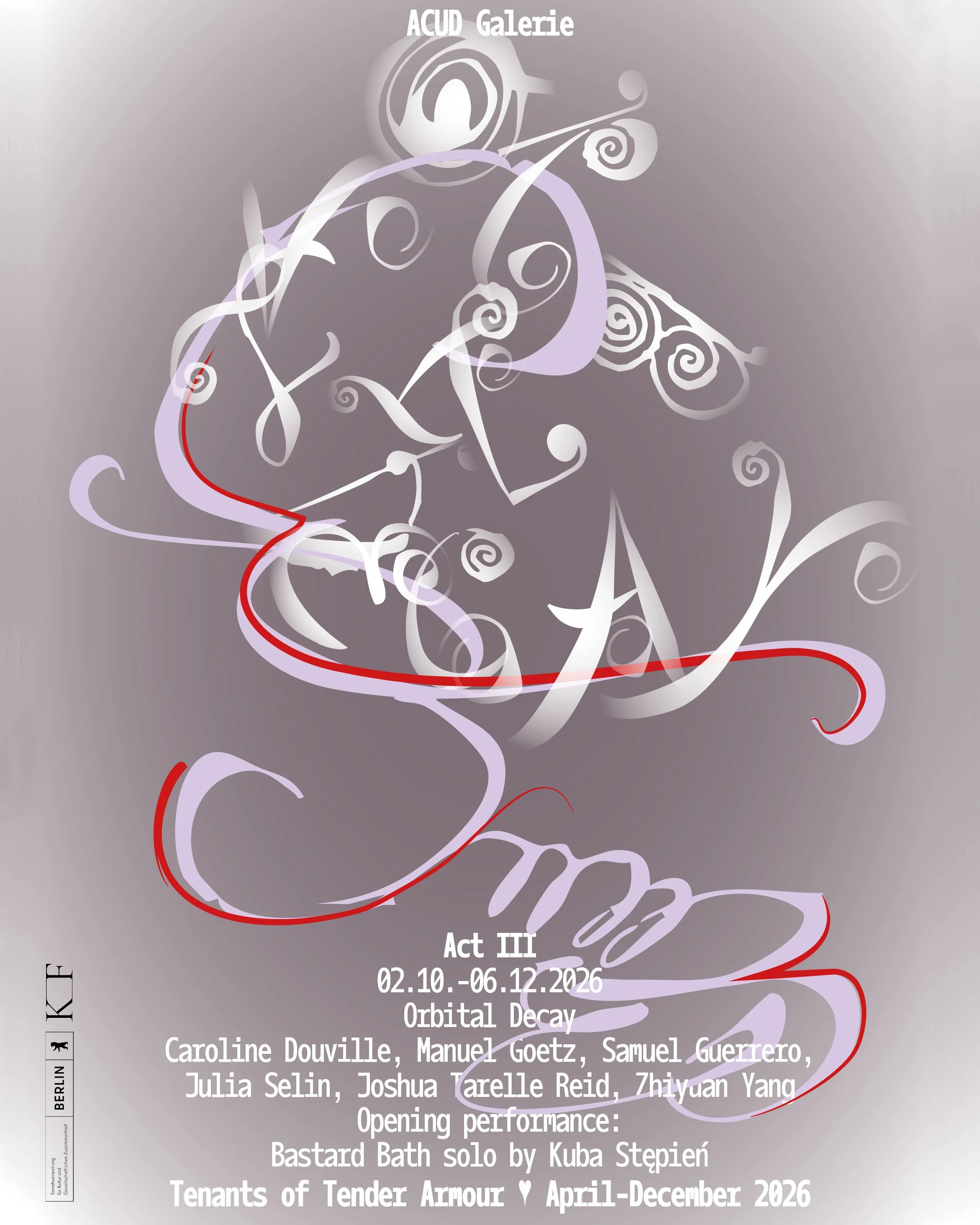 Orbital Decay Opening October 1st at ACUD Galerie, Berlin