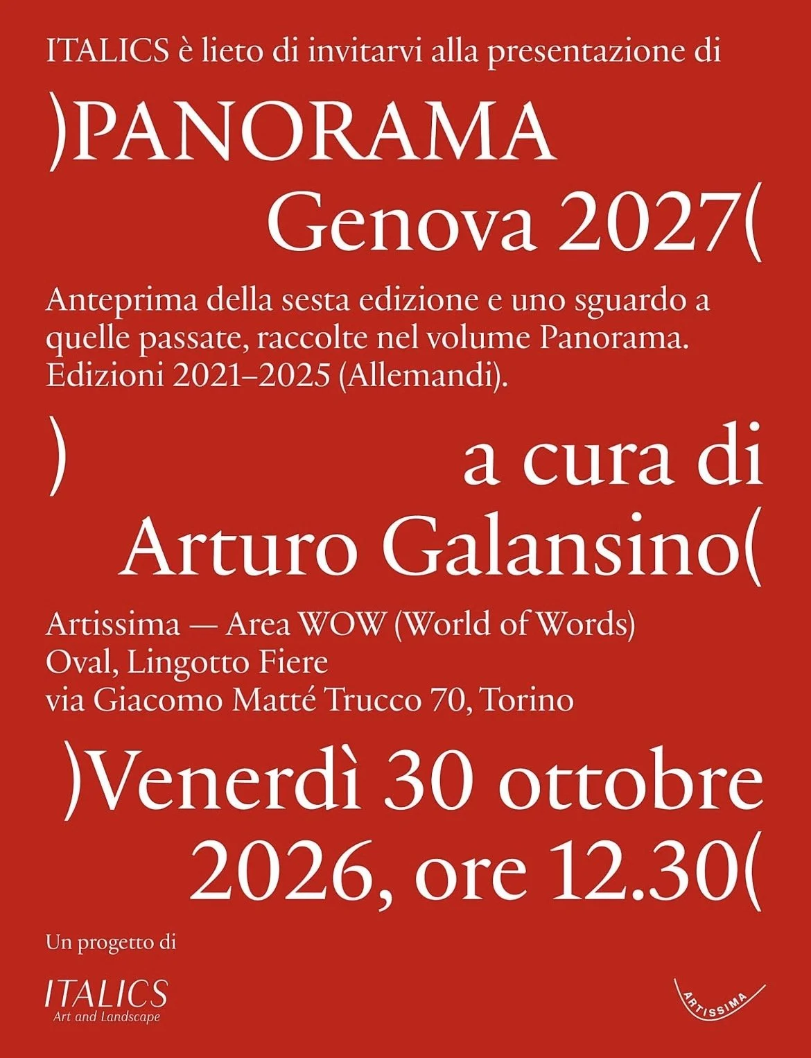 Panorama Genova at Artissima