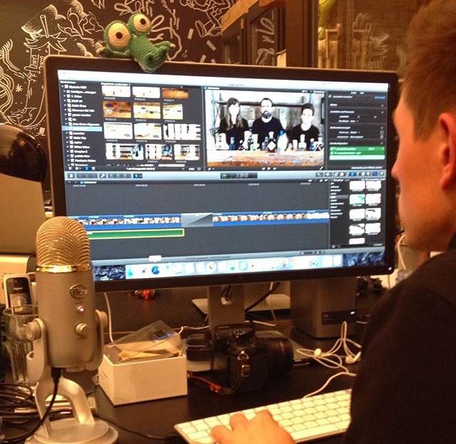 Putting the final editing touches on the video - thanks, Marvin!