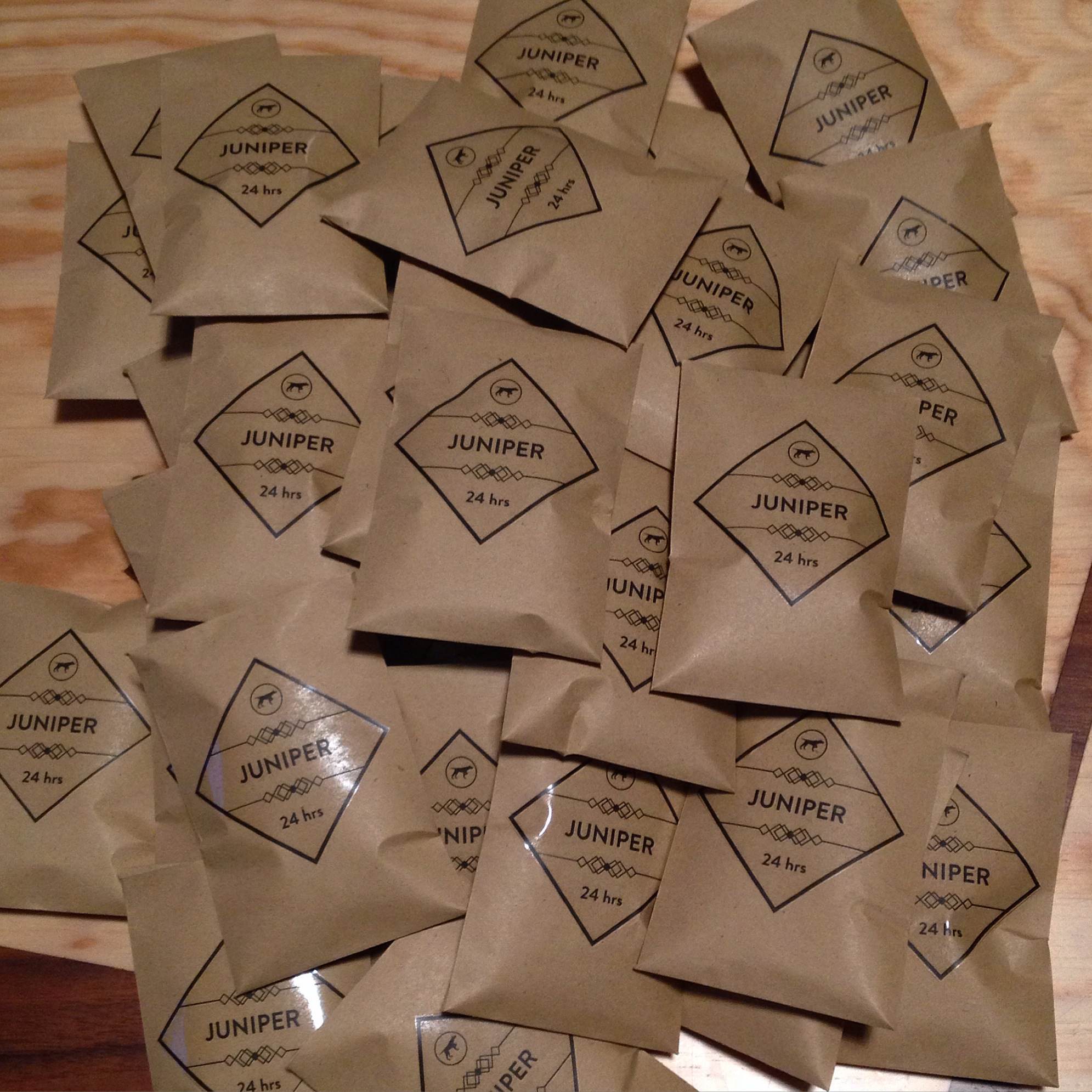 Juniper packs ready for assignment to their kits.