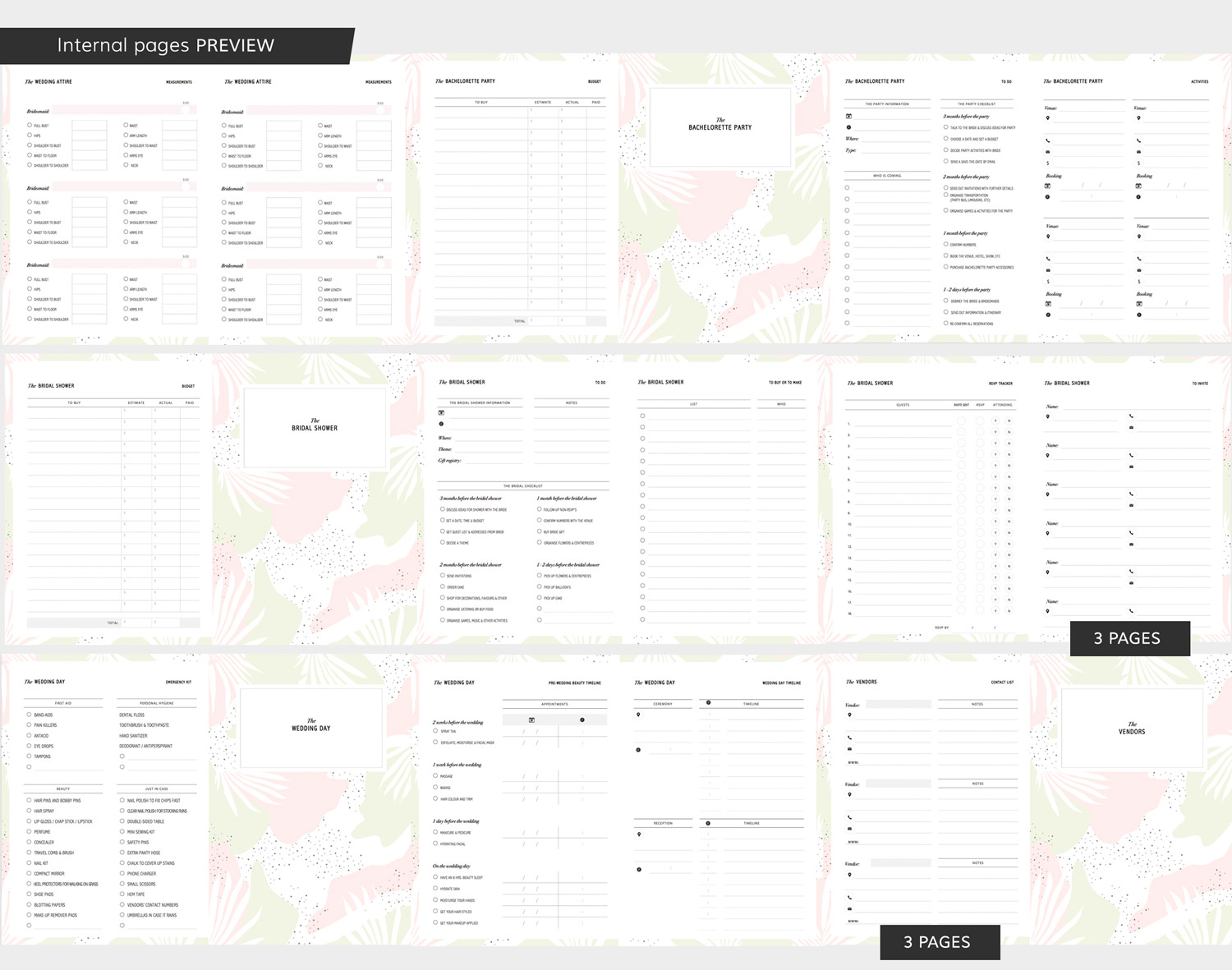 Printable Bridesmaid Planner Grafika Studio Branding And Digital Design