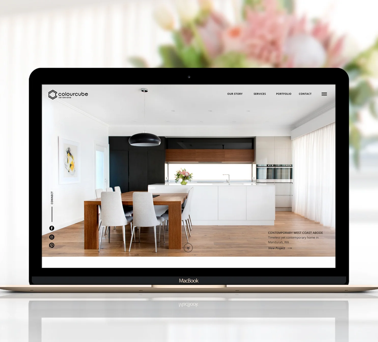 ColourCube home page. Website designed by Rosa Spencer - Grafika Studio
