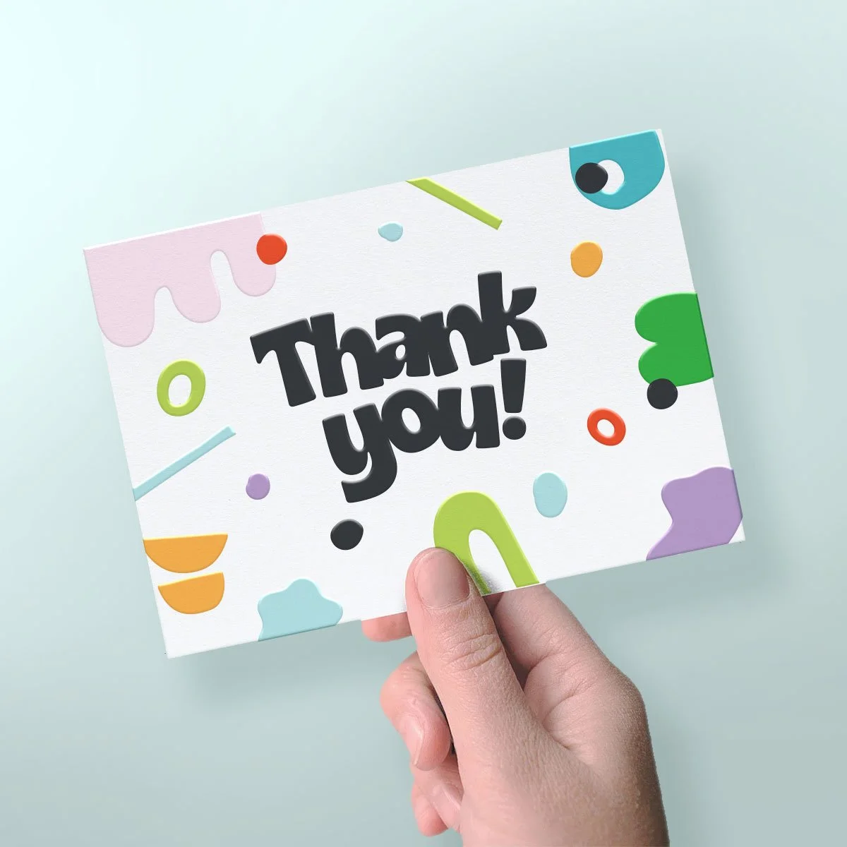 Make Shake Play Thank you cards design