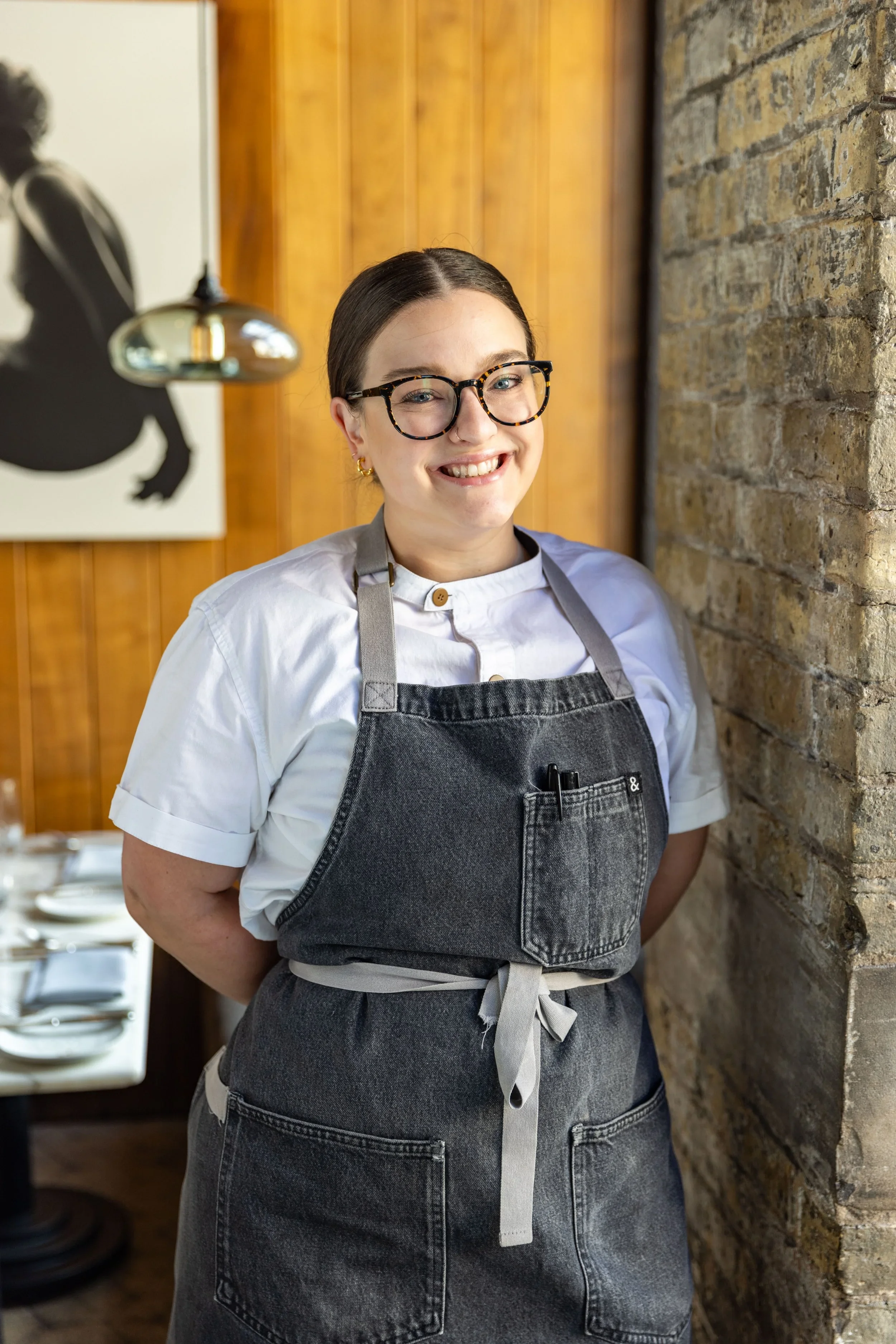Executive Pastry Chef Erin Kobler at Sepia Chicago, handcrafting seasonal fine dining desserts.