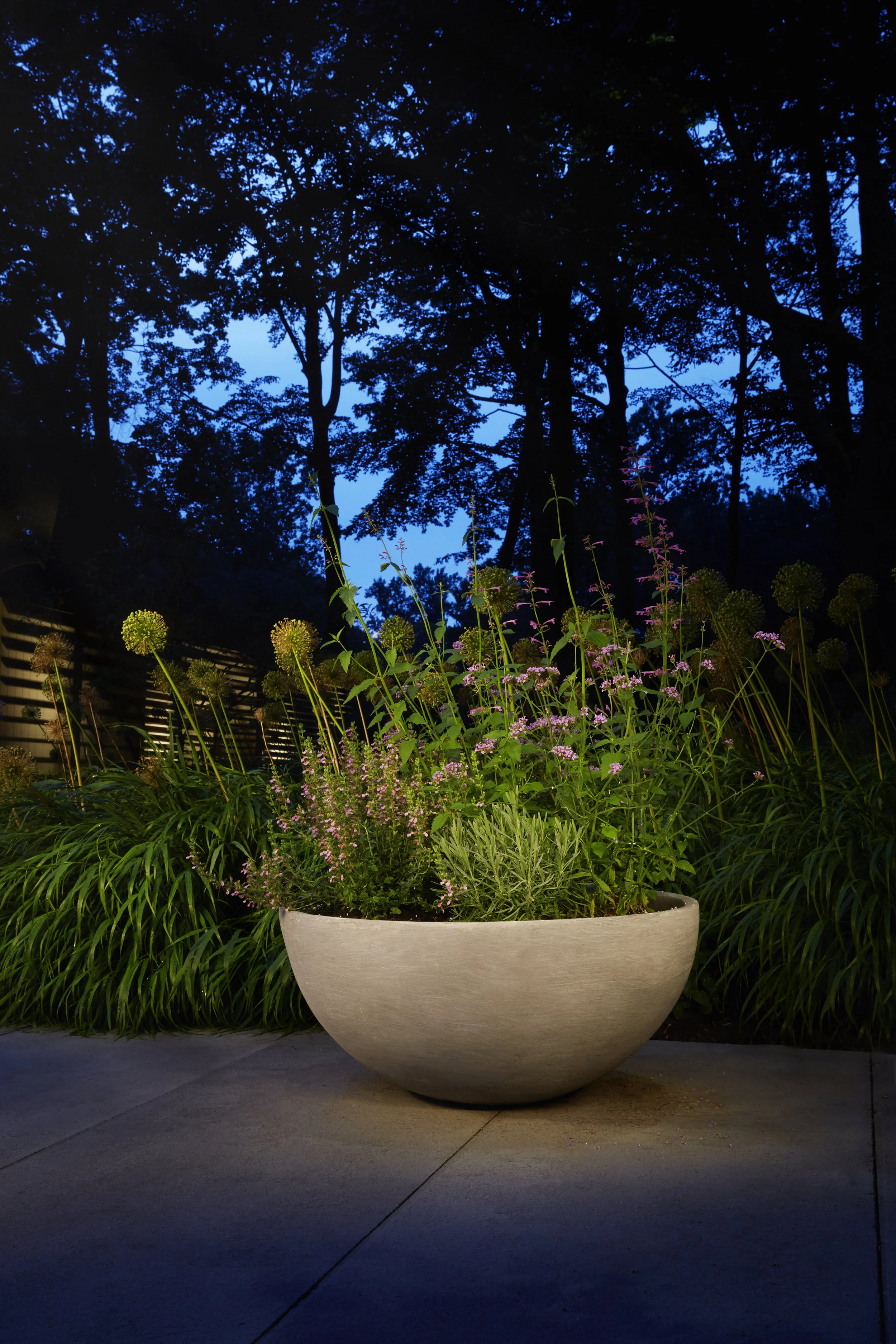 Front Round Planter Evening.jpg