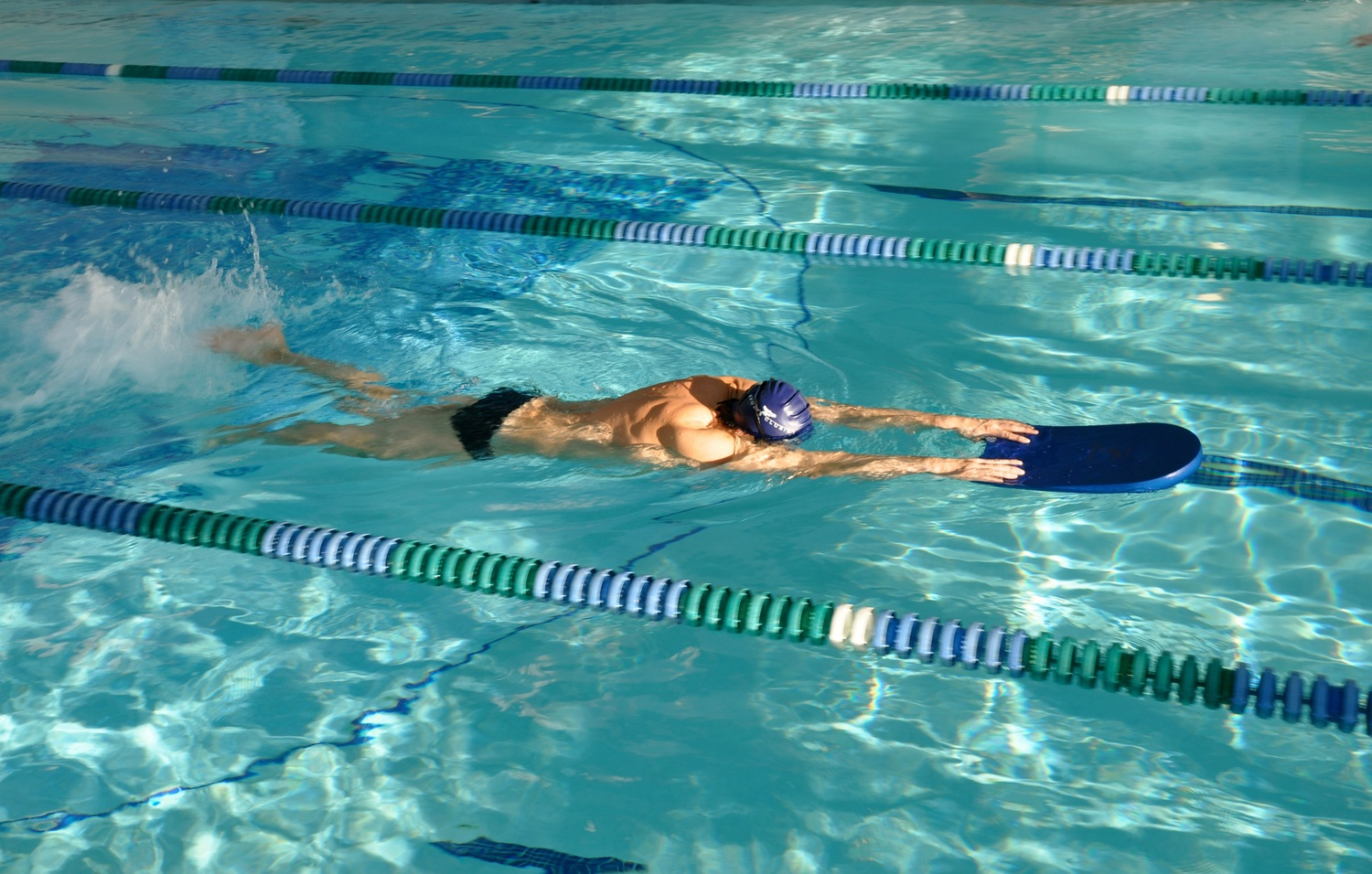 boris talan kicking drill with kick board
