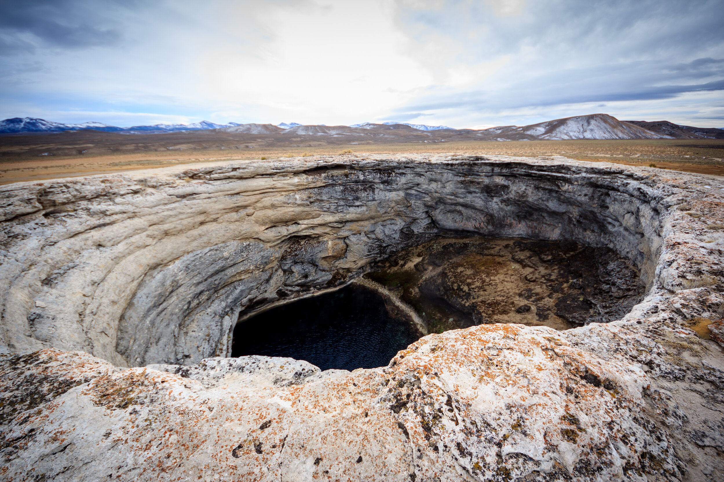 Diana's Punchbowl, also called the Devil's Cauldron. Nevada