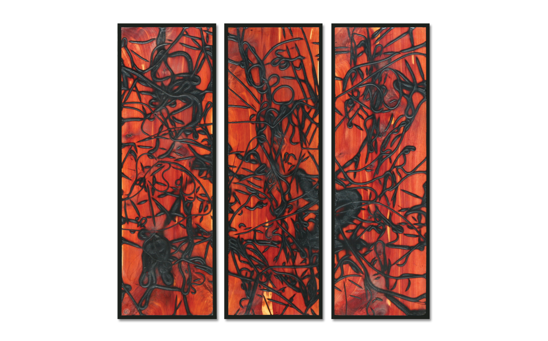 Burnt Panel Triptych No. 18