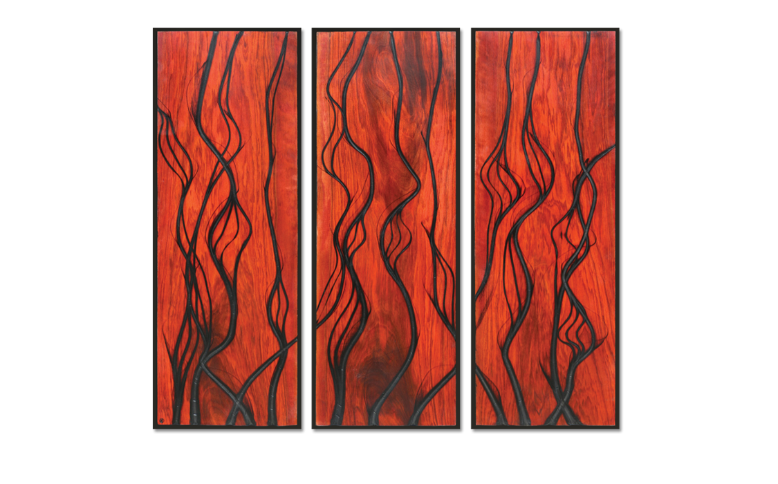 Burnt Panel Triptych No. 17