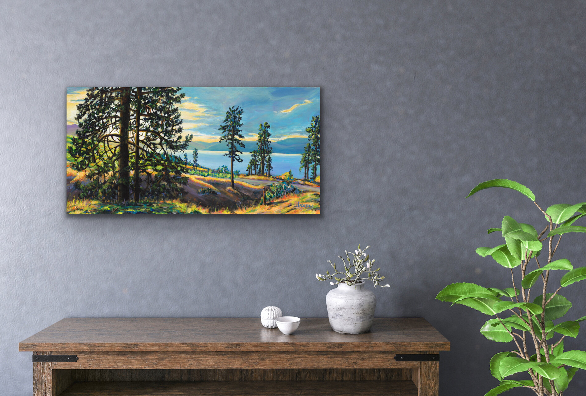 Painting of Bertram Creek Regional Park in Kelowna