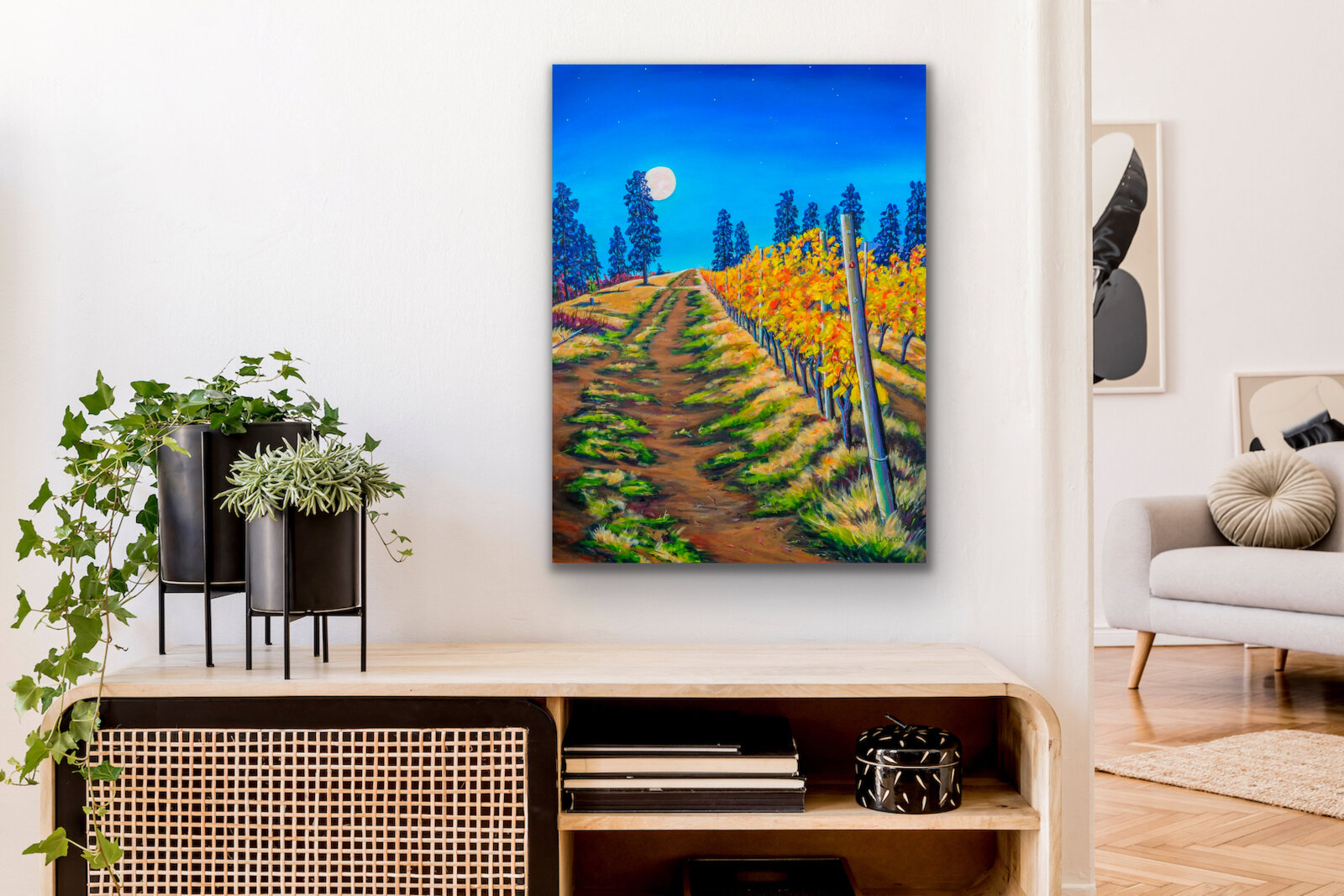 Print of an Okanagan Wine Painting of St.Hubertus Winery