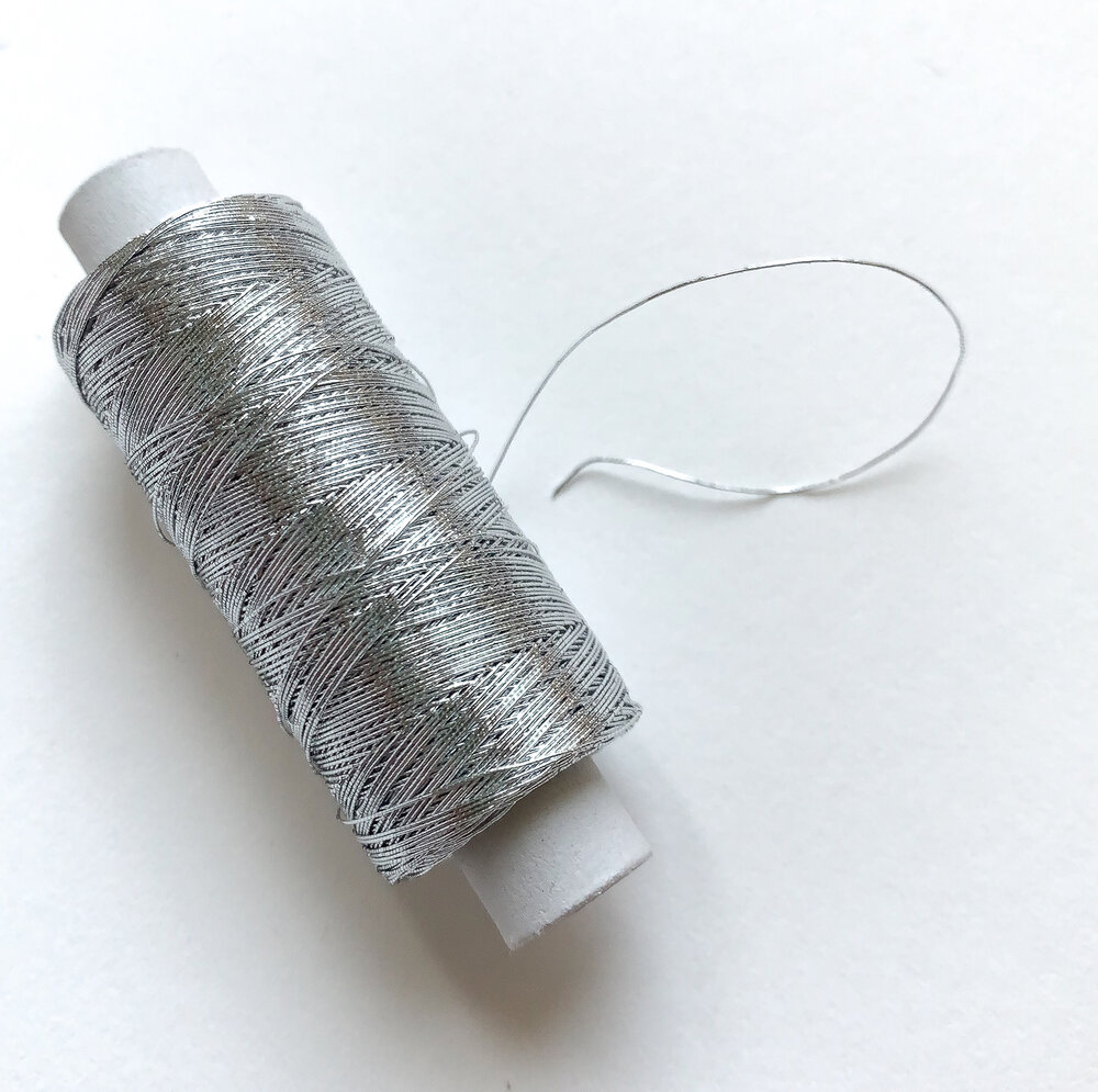 silver lame metallic thread — Blackbird Letterpress