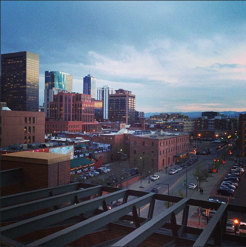 The view of #denver from #coorsfield for my first #co #rockies game