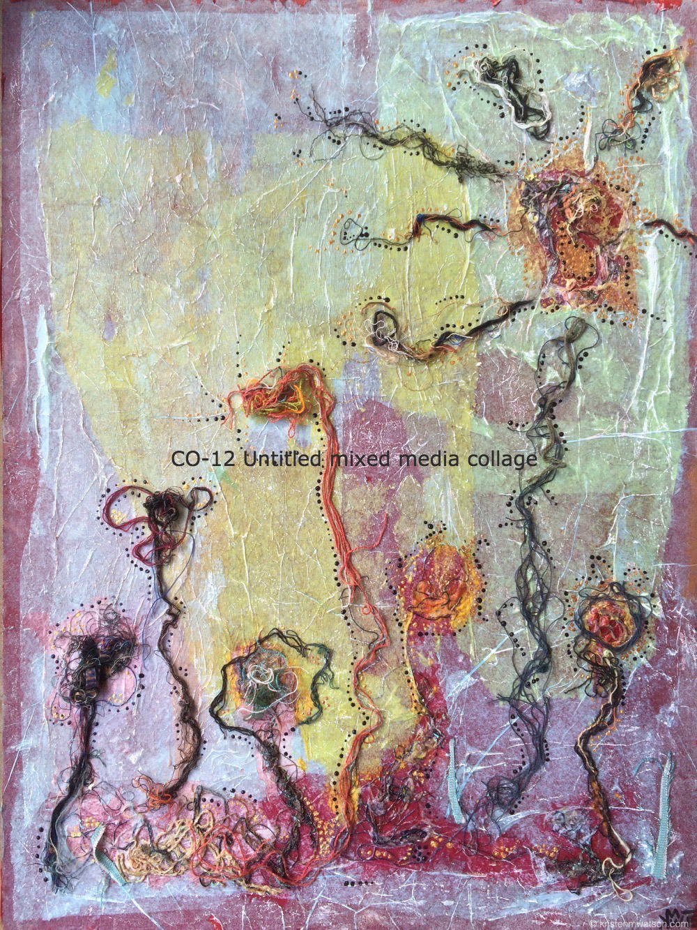 Untitled (string spring)_ string acrylic tissue paper collage on plexiglass_18x24in_©kristenmwatson art studio llc.jpg