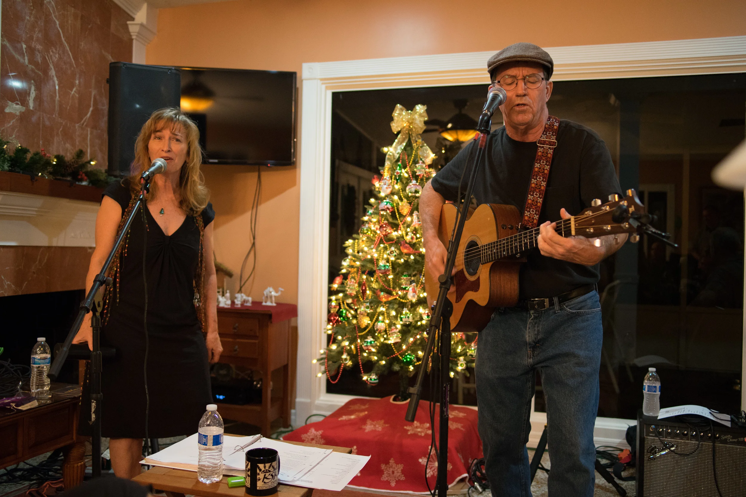 Mandy and Joe at St. Petersburg, FL House Concert December 12, 2015 , photo credit: Mitchel Frick