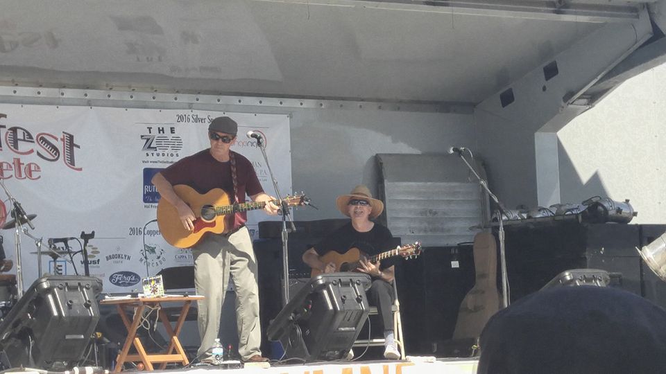 The Joe Milligan Project at Folk Fest St Pete (Joe and Douglas pictured), November 5, 2016