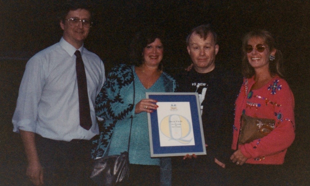 Ellen and Bonnie receive the Quest for New Musicals Award for "Come Up 'N See Me"