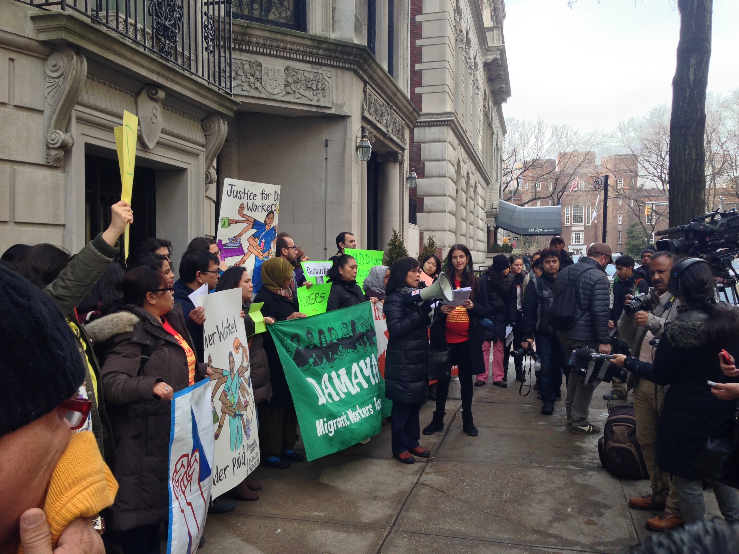 Indian Consulate Protest, New York, 2013