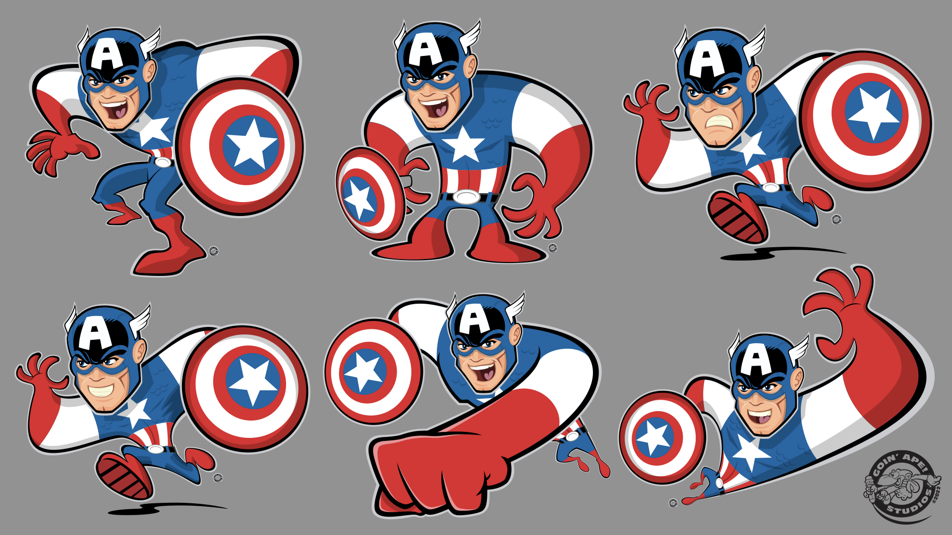 CAPTAIN AMERICA — VECTOR ILLUSTRATION